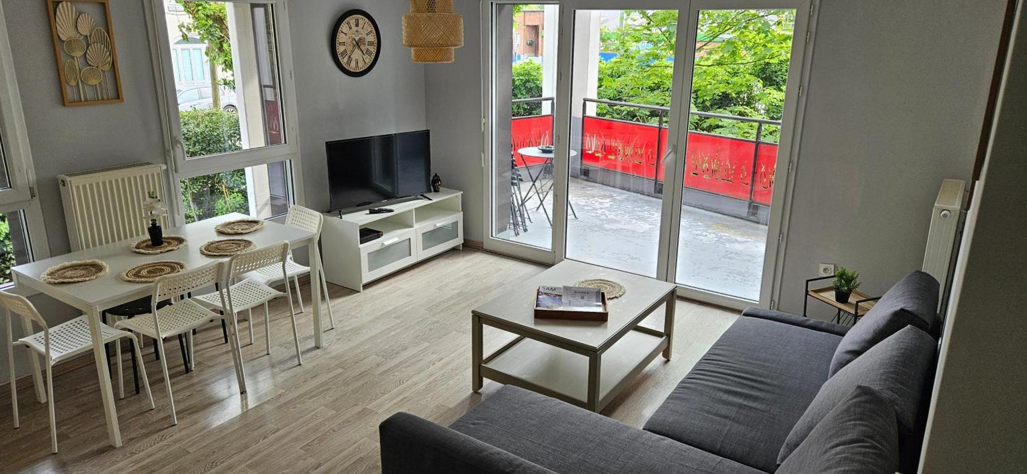 Appartement 2 Chambres Avec Terrasse Et Garage Saint-Andre-lez-Lille Bagian luar foto